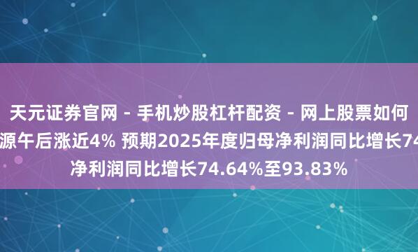 天元证券官网 - 手机炒股杠杆配资 - 网上股票如何配资杠杆 申万宏源午后涨近4% 预期2025年度归母净利润同比增长74.64%至93.83%