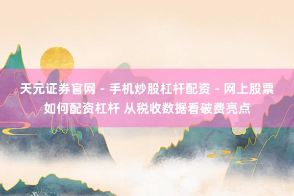 天元证券官网 - 手机炒股杠杆配资 - 网上股票如何配资杠杆 从税收数据看破费亮点